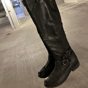 Black knee high boots